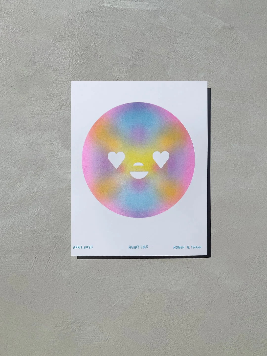 Smile sun, Risograph print — Robyn A. Frank